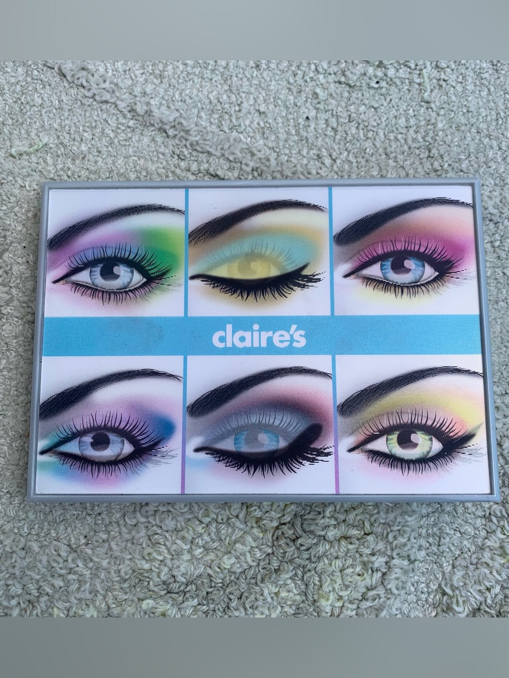 Claire's multi-colored eyeshadow palette with 24 shades